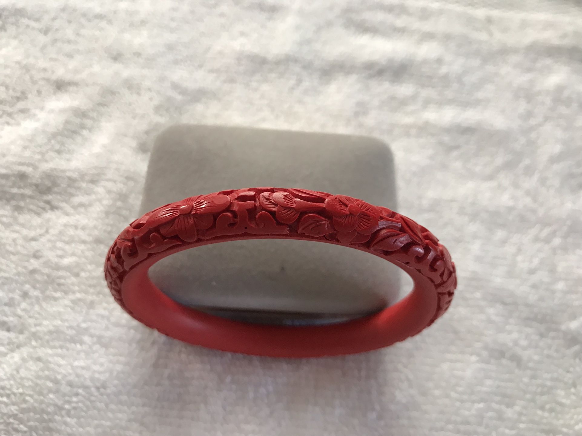 Chinese Cinnabar Style Bangle Bracelet