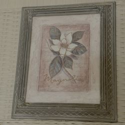 Pretty Flower Art Picture In Frame 