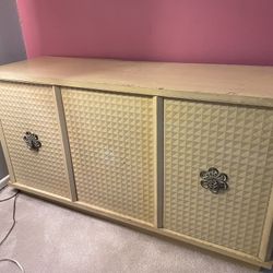 1960s Cupboard Sideboard Storage Butter Yellow 