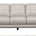MAKE OFFER * Kaleb 84" Tufted Leather Sofa 