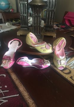 Belle and Aurora Princess Shoes Size 10