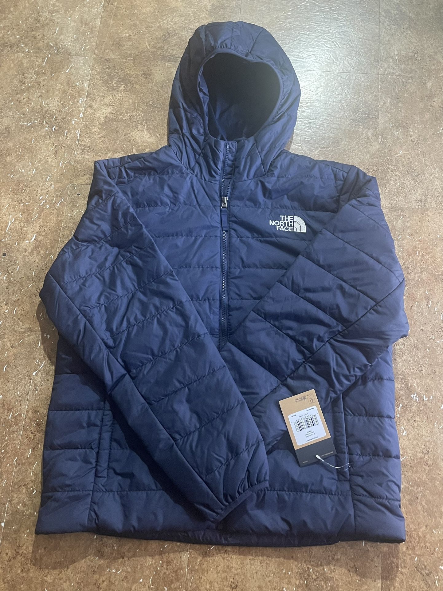 The North Face stretch 600 Goose down Hoodie puffer jacket in blue