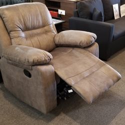 Brand New Gray Fabric Single Recliner