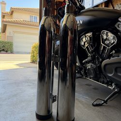 2017-2024 Indian Scout Bobber Muffler Exhaust in Chrome OEM