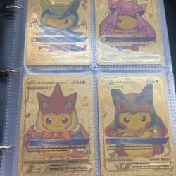 Pokémon cards with book