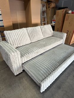 Jumbo Corduroy Sofa Convertible To Bed