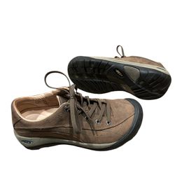 KEEN Toyah Leather Casual Sneaker Shoe Brown Size 7.5