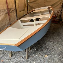 11.5ft Row Boat. Wooden Boat With Seats. 