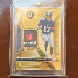 Wandale Robinson Newly Minted One Of One NFL Players Patch