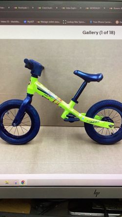 Giant 12” pre neon green kids balance bike