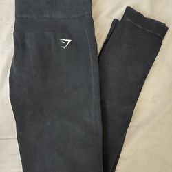 GYMSHARK SCRUNCH BLUE WASHED LEGGINGS SIZE M