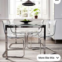 IKEA Glass Dining Table GLIVARP