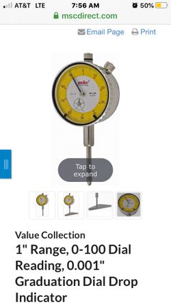 1” dial indicator 15