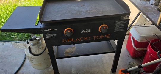 Black stone grill