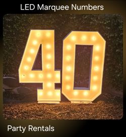LED Marquee Numbers for Events