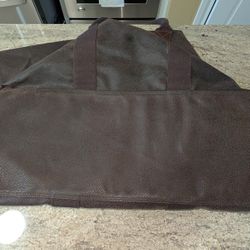 G.H. Bass Large Brown Pebbled Vegan Leather Tote