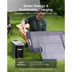 Ampace 1500w Portable Battery solar generator with 200w ampace Solar panel bundle