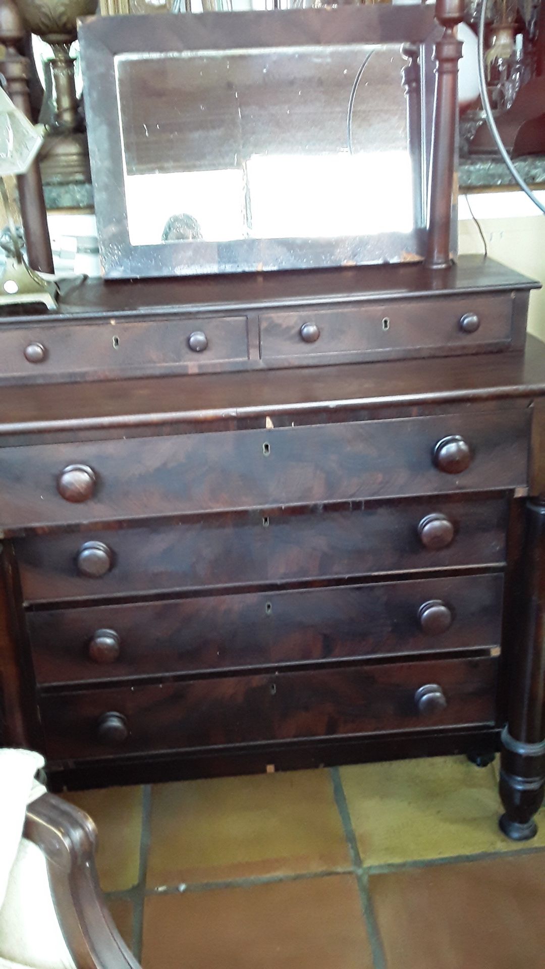 Antique Dresser with Mirror