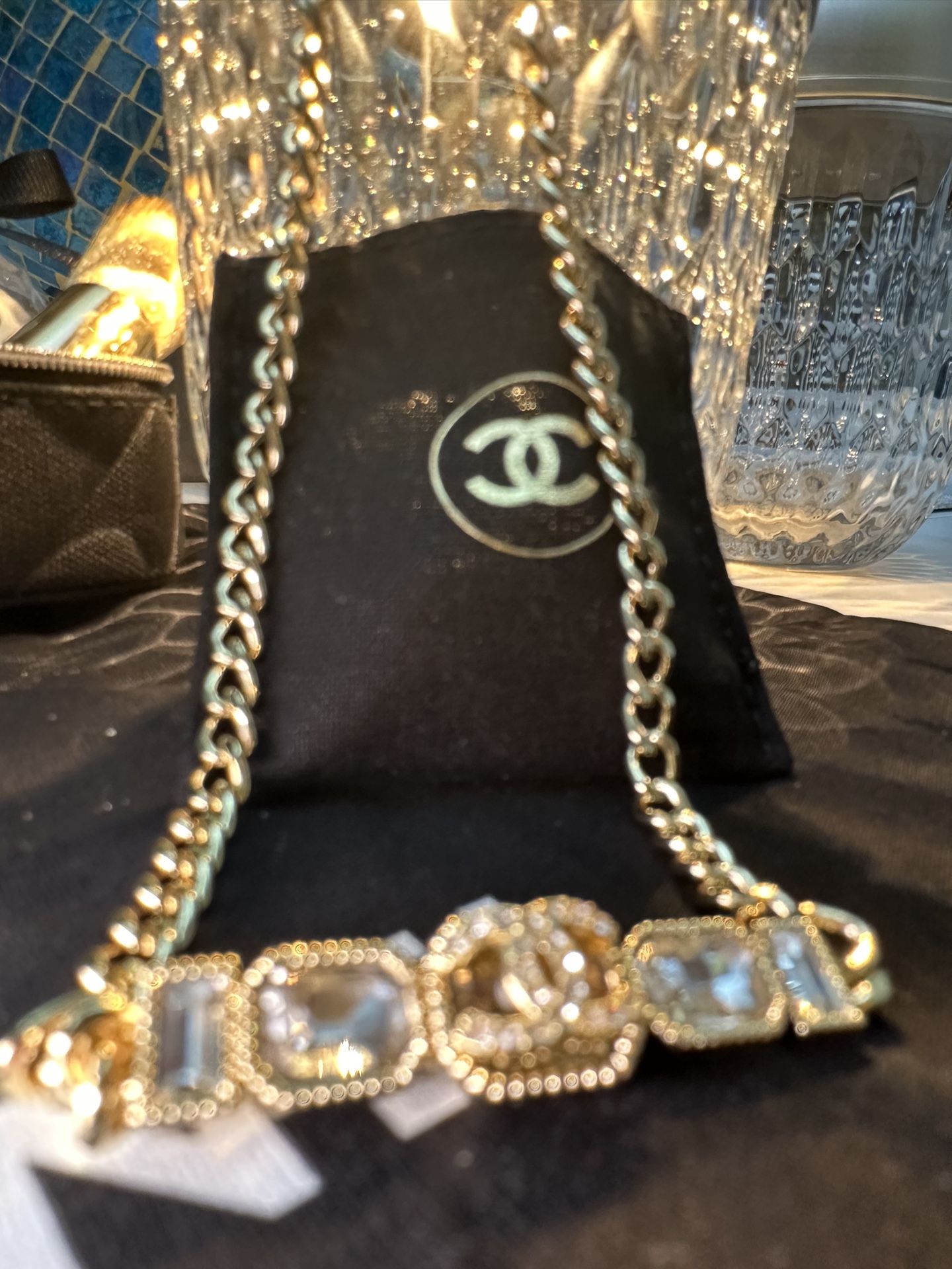 CHANEL Square Diamond Necklace