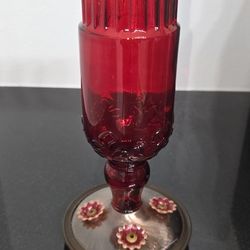 Red antique Hummingbird feeder