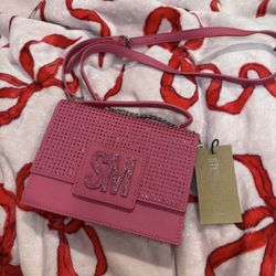 Steve Madden Pink Bflash Stones Crossbody 