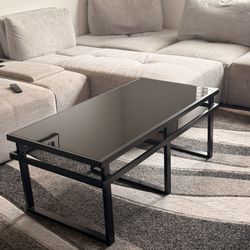 Black Glass Coffee Table 