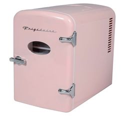 Frigidaire EFMIS 175-PINK Portable Mini Fridge-Retro Extra Large 9-Can Travel Compact Refrigerator, Pink, 5 Liters