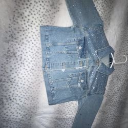 Jean Jacket With Diamonds
