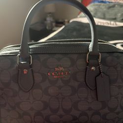 New With Tags Blue Logo Coach Rowan Bag