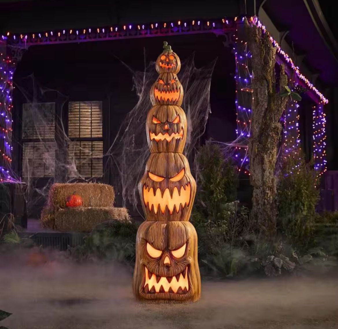 8.5 ft. Halloween Classics Giant-Sized LED Jack-O-Lanterns Stack