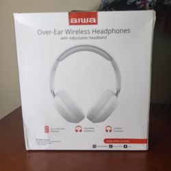 AIWA Over-Ear Wireless Headphones Adjustable Headband 30 Hours Bluetooth - Captain's Treasure!"
