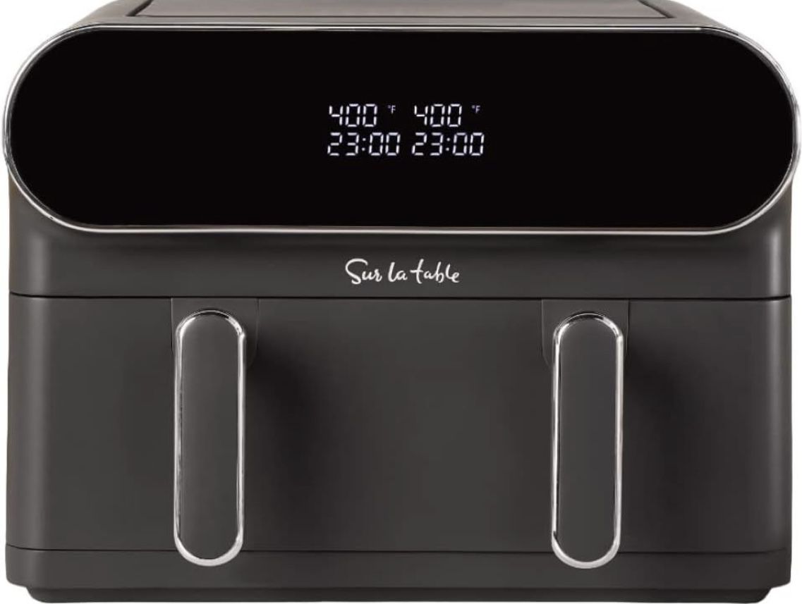 Brand New - Sur La Table 11-Quart Digital Air Fryer - Double Basket, Sync Cook, Touchscreen, Crisper Tray.