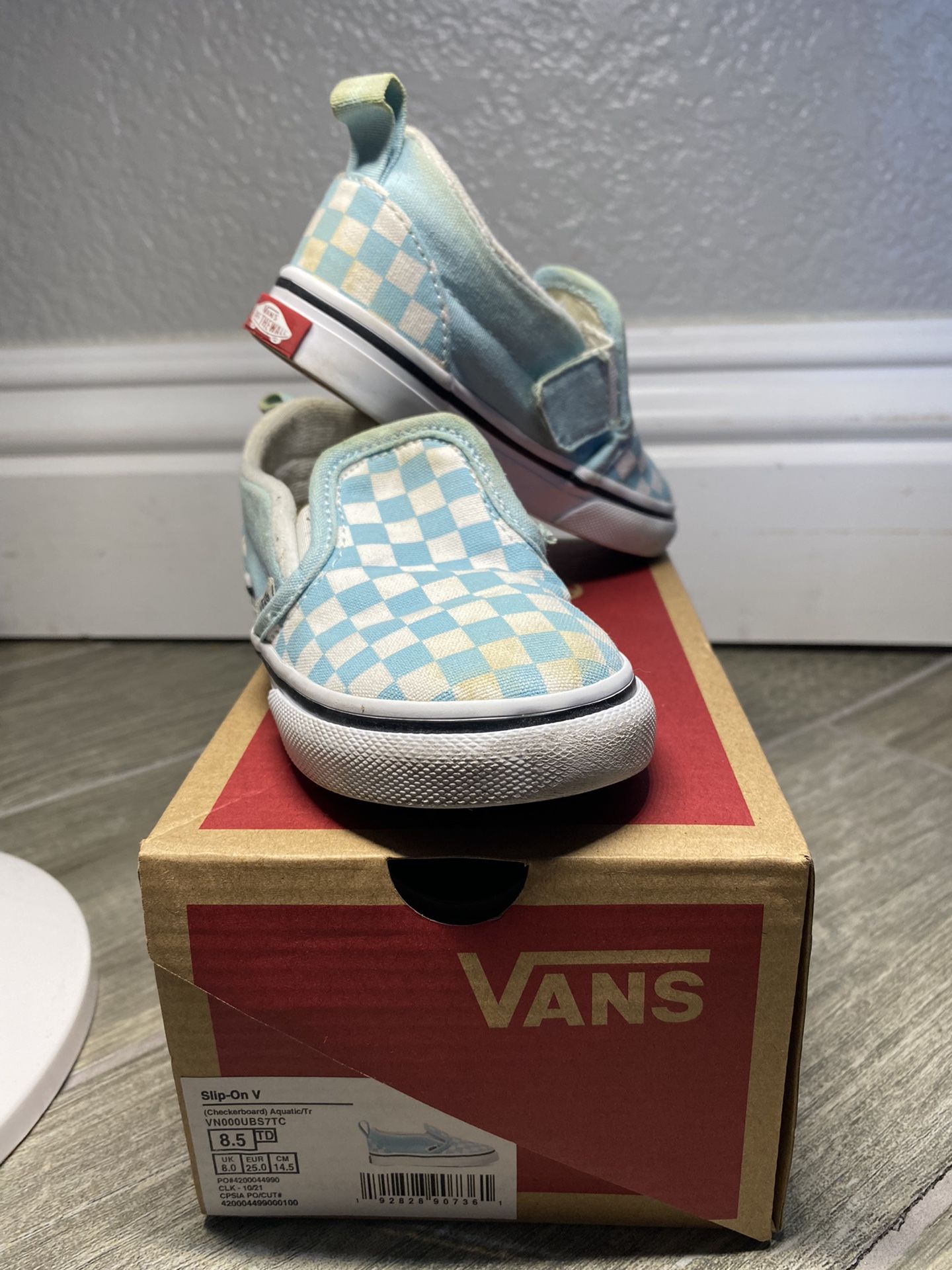 Vans Blue Shoes Size 8.5 Toddler 