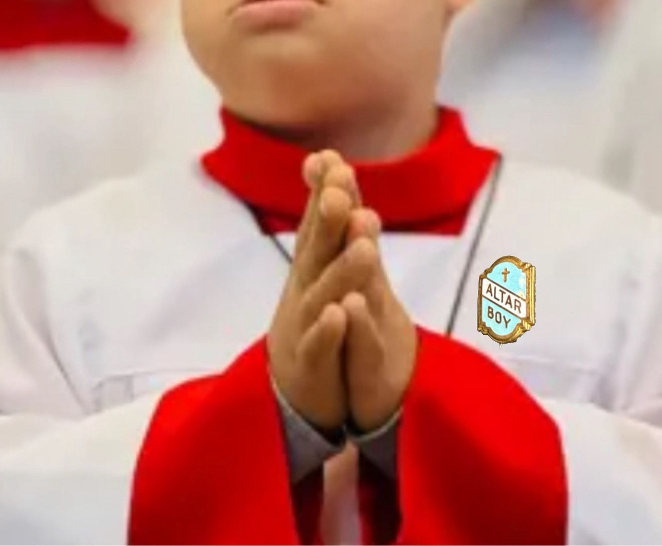 Vintage 1940s Altar Boy Blue Aqua Blue Enamel Shield Pin, 0.25x0.5”