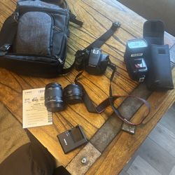 DSLR Canon Rebel T7 with Two Lenses 