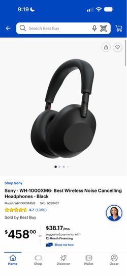 Sony WH-1000XM6 Wireless Noise Cancelling Headphones