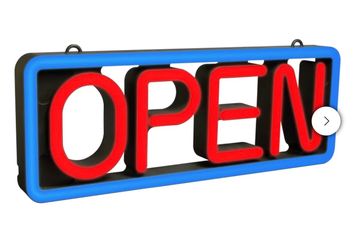 Pro-Lite LED Open Sign, Multicolor, 22"L x 8.25"H