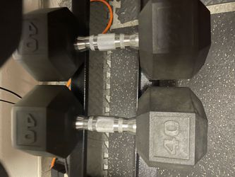 40 lb Hex Dumbbells Pair