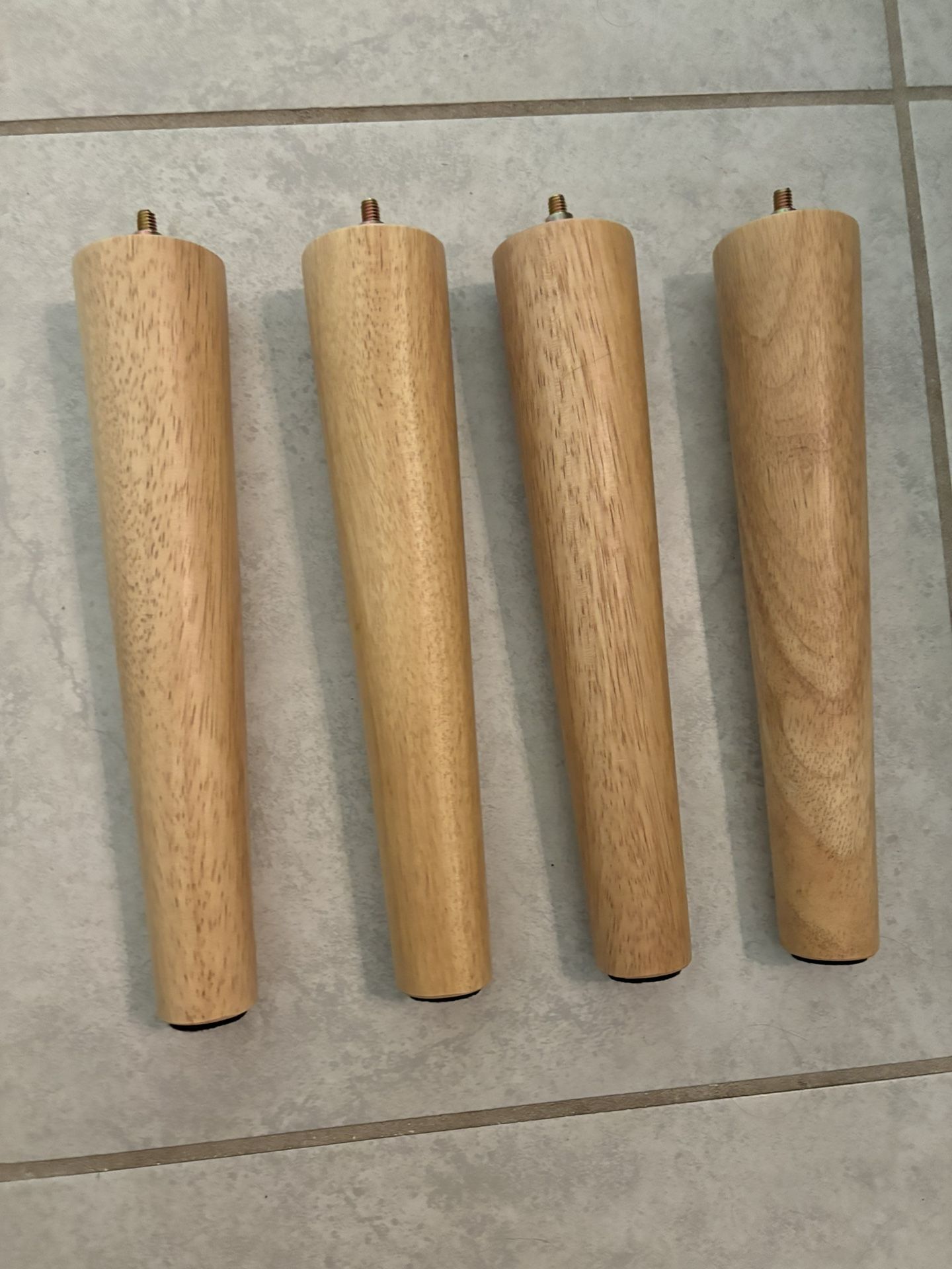 4 Total 12” Wood Furniture Legs With Hangers