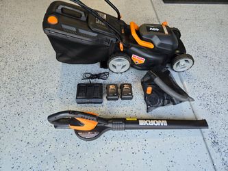 Worx Lawn Mower and Leaf Blower