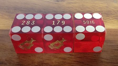 RETRO 1990's Cal-Neva Reno, Nevada Casino 3/4" Dice (Lot of 3)