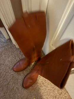 INC International Concepts Cognac Brown Knee High Riding Boots Women’s 7.5M