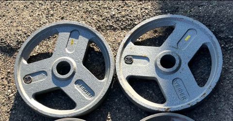Weider 35 lb Olympic Weight Plates – Pair