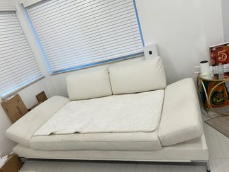 White com chaise + White couch