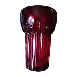 Vintage New Martinsville Radiance Ruby Red 9 oz Flat Tumbler Glass 1930s #42
