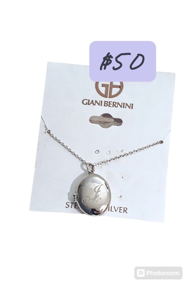 925 Silver J Locket Necklace