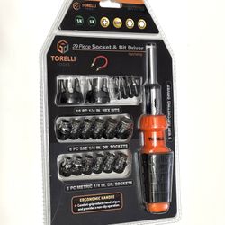 29 Pc Socket & Bit Driver