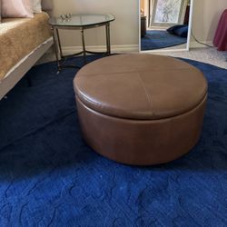 Faux Leather Ottoman (with storage)