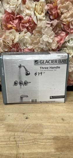 Glacier Bay Aragon 3 Handle 1-Spray Tub and Shower Faucet 1.8 GPM in Chrome (Valve Included)