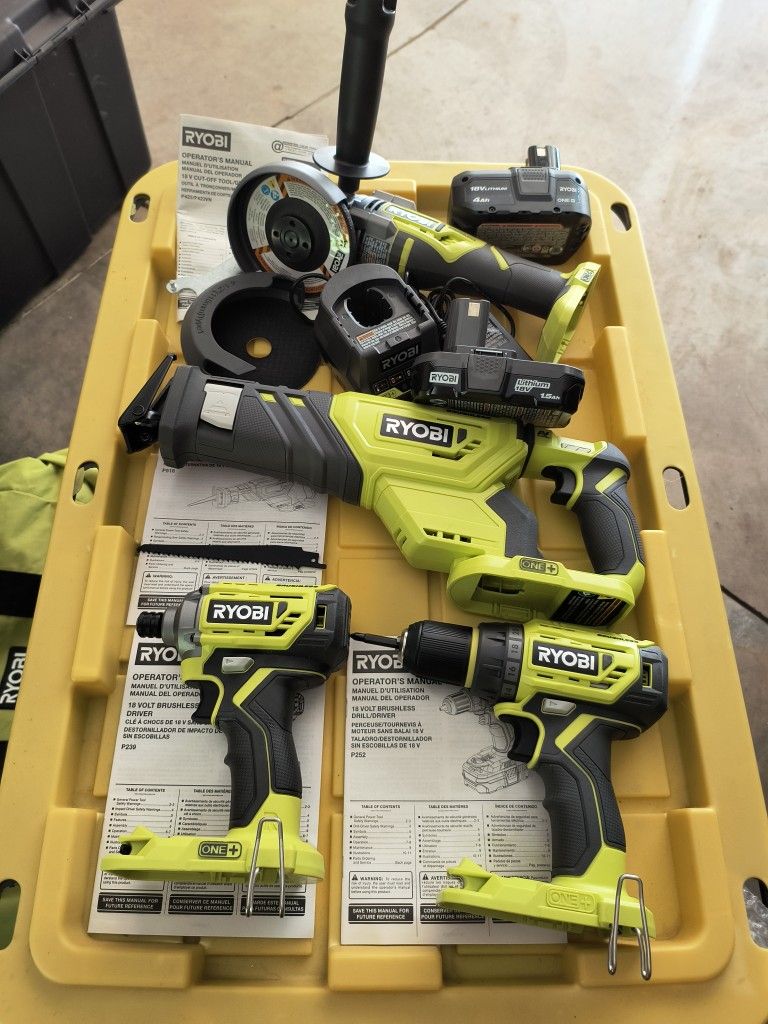 NEW Ryobi One+ Brushless Tools & Batteries